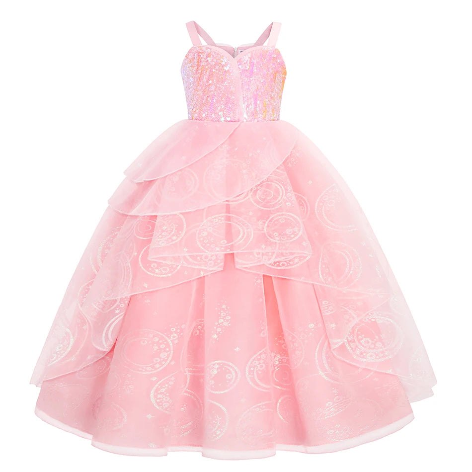 YOFEEL Girls Princess Tulle Sequins Ball Gown for Parties