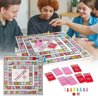 Tipsy Drinking Board Game Leather Land Drinking Games for Adults Interactive Girls Night Drinking Games Bachelorette Party Games SS69