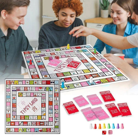 Tipsy Drinking Board Game Leather Land Drinking Games for Adults Interactive Girls Night Drinking Games Bachelorette Party Games SS69