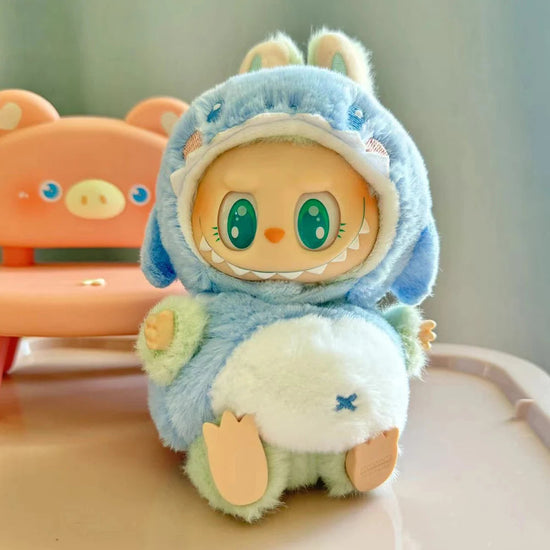 17cm Mini Plush Doll's Clothes Outfit Accessories for Korea Kpop Labubu Dolls Sit Party Overalls Clothing Gift （Only clothes） SS69