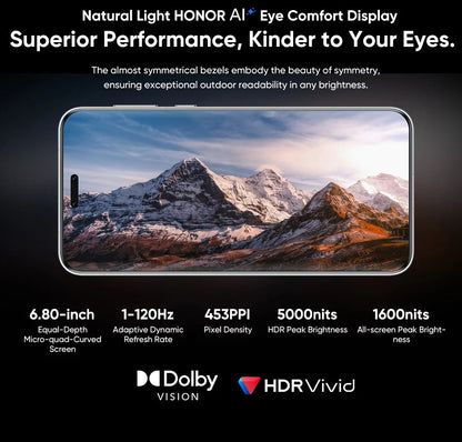 HONOR Magic7 Pro Global Version 5G AI Smartphone Snapdragon 8 Elite 6.8''120Hz OLED Screen 200MP Cameras 100W Charge Magic 7 Pro SS69