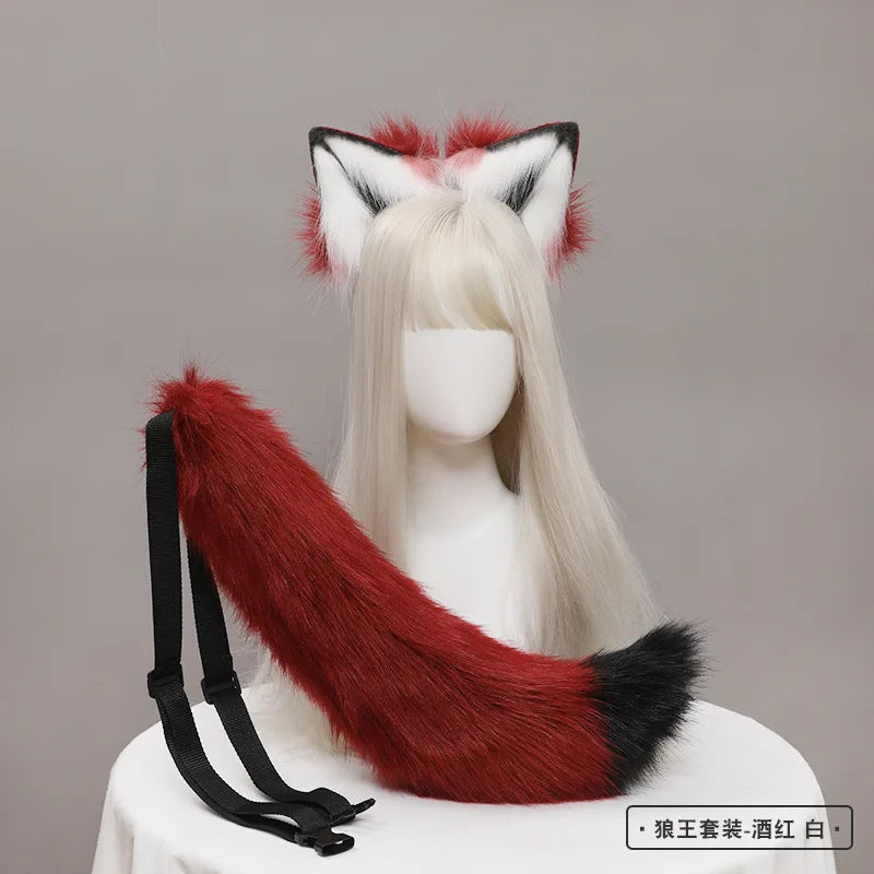 Handmade Faux Fur Fox Ears & Tail Cosplay Headband