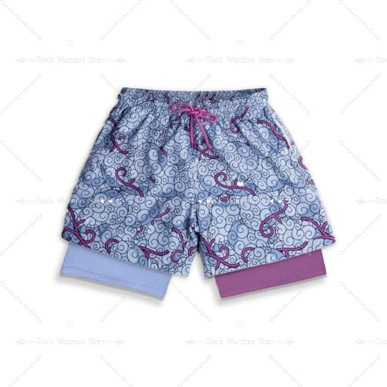 Anime Short Gyms Bilayer 2-in-1 Sports Shorts For Men Sweat-absorbent Quick-drying And Breathable Outdoor Sports Jogging Pants SS69 24.69 3DSCHZ027 / M