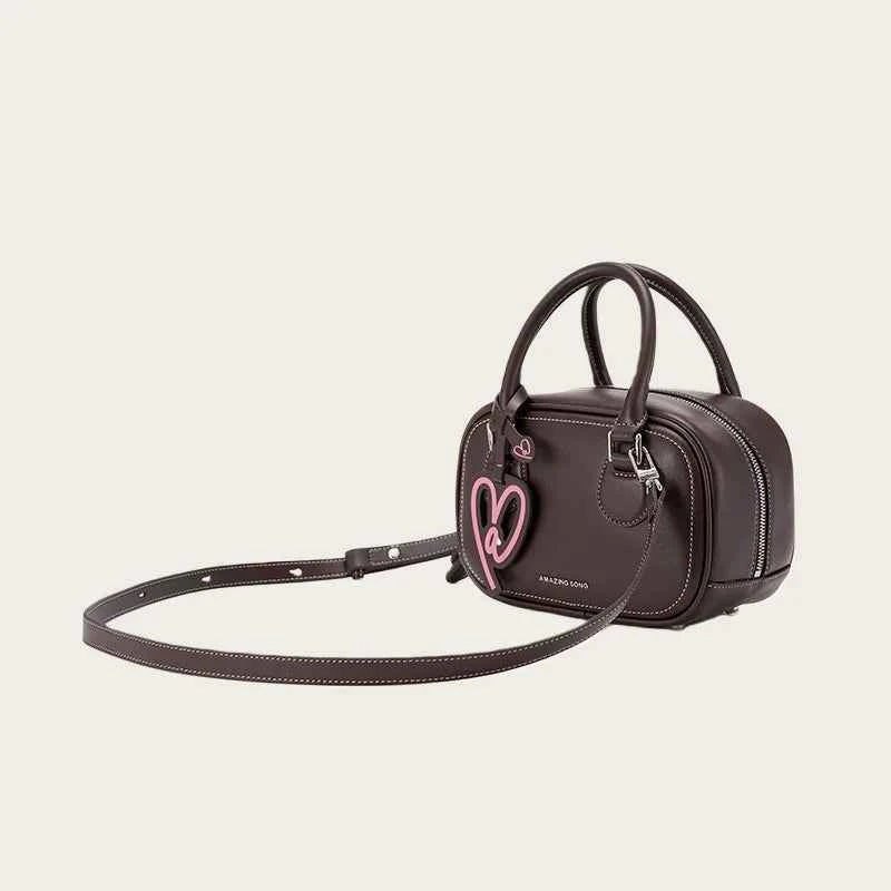 Toast Bag Large Capacity Tote Bag Handbag Shoulder Bag Crossbody Bag Heart-Shaped Soft