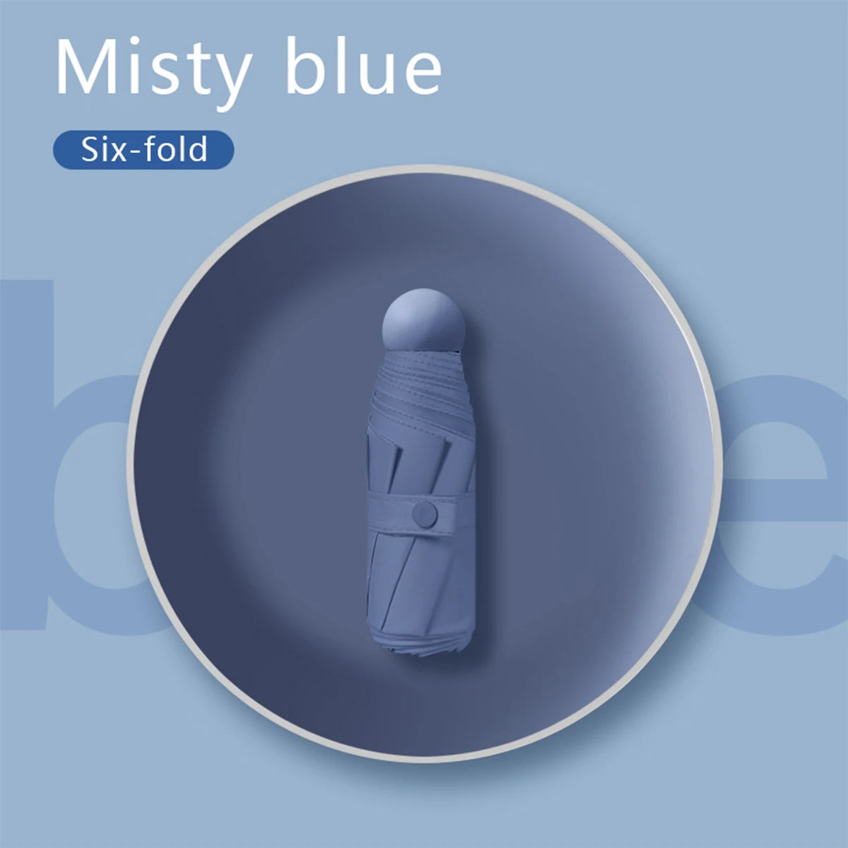 Mini Capsule Umbrella, Ultra-Light Sun Protection UV Blocking, Fashion Casual Basic Style, Manual Open, 6 Ribs Iron Frame