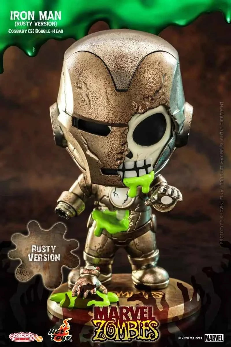 Hot Toys Cosbaby Marvel Zombie Zombie Iron Man Team America Wolverine Deadpool Cosb834/6/7/8 Special Color Mini Figures Gifts