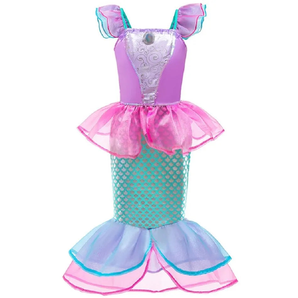 Girls Princess Cosplay Costume Dress - Flower Print