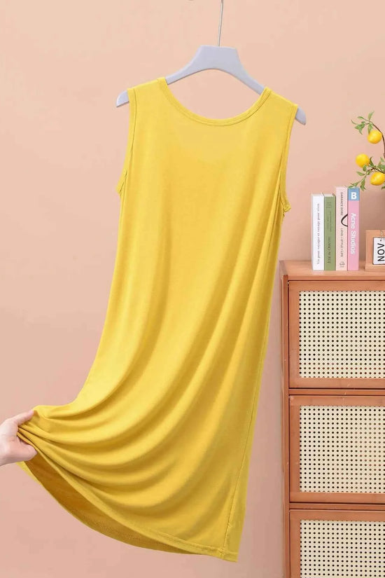 Plus size XL to 8XL Modal sleeveless sleepdress Summer lady's tank dress Loose camisole nightdress comfort dresses