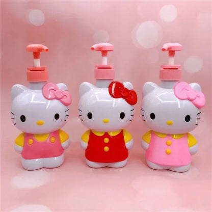 500ML Sanrio Hello Kitty Squeeze Bottle Shower Gel Hand Sanitizer Dish Soap Liquid Cute Cartoon Girl Heart High Capacity Bottled SS69