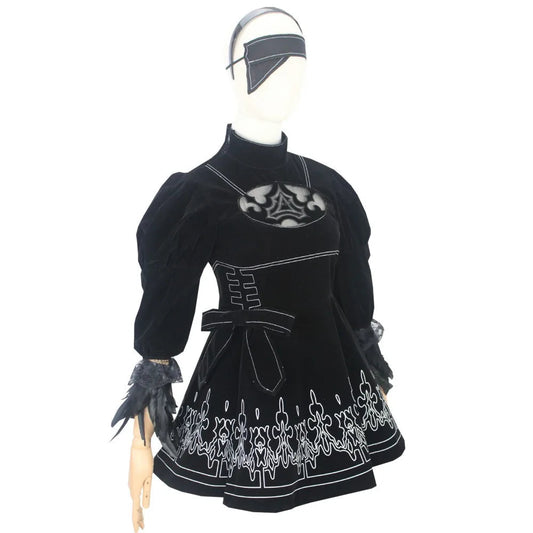 8PCS Nier Automata Cosplay Costume Yorha 2B sexy Outfit Games Suit Women Role Play Costumes Girls Halloween Party Fancy Dress SS69