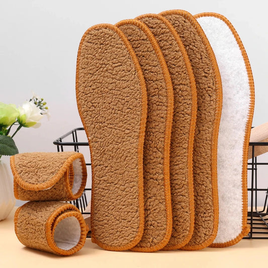 Winter Alpaca Wool Insoles Soft Plush Warm Thicken Foot Thermal Shoe Insole for Women Men Breathable Snow Boots Shoes Heat Pads SS69