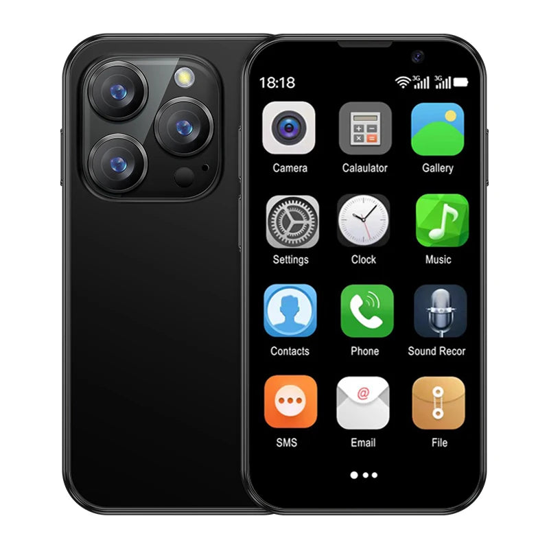 SERVO 16SE Mini Smartphone 16GB ROM Android 9.0 Wifi Dual SIM Standby Play Store 3G WCDMA 3.0"Little Smart Cellphone New Version SS69 52.69 black / 2G / 16g