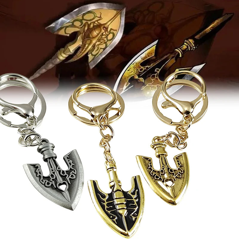 Metal Arrow Figure JoJo Bizarre Adventure Figurine Keychain Kujo Jotaro Pendant Chain Charms Key Ring Anime Jewelry Accessories