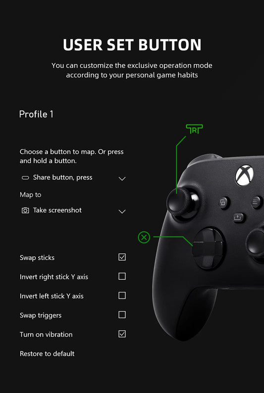 Microsoft Xbox Core Wireless Controller -  Pulse Cipher/ White/Black- for Xbox Series S X XSS XSX Xbox One Controller SS69