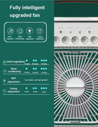 New 3 In 1 Fan AIr Conditioner Household Mini Air Cooler LED Night Light Portable Humidifier Air Adjustment Fan Office Home Fan SS69