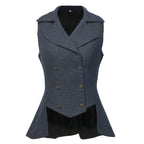 Women's Victorian Steampunk Tailed Vest - Polyester Waistcoat