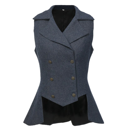SS69 Women's Victorian Steampunk Tailed Vest Renaissance Polyester Waistcoat
