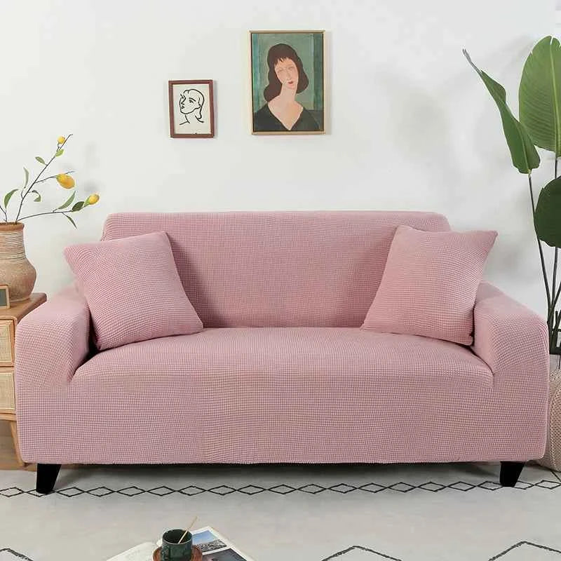 Sofa Cover Elastic For Living Room Home Jacquard Stretch  Slipcovers  Corner Couch Covers 1/2/3/4 Seater L Shape Free Shopping