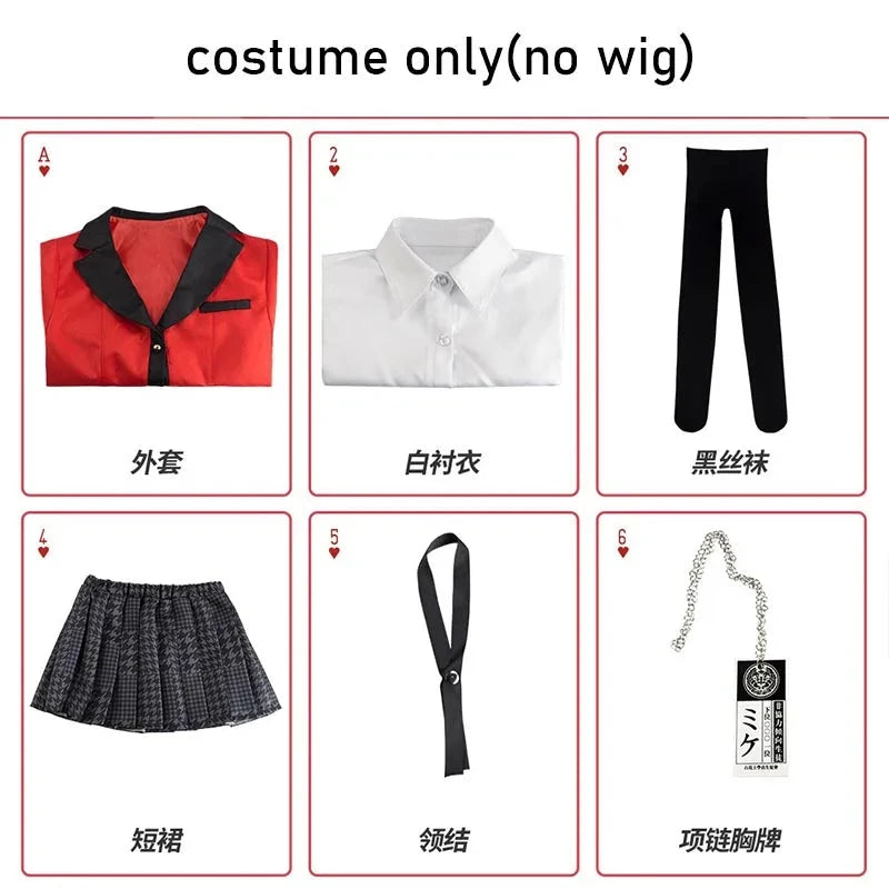 Yumeko Jabami Cosplay Costume School Uniforms Jabami Yumeko Outfits Full Set with Stockings Girl JK School Uniform For Comic Con SS69 44.69 costume only / S