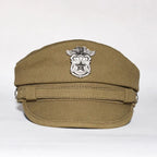 2025 New Navy Peaked Sailor Cap Men Women Summer Beret Hat Male Canvas Grey Eagle Belt Locomotive German Captain Casque