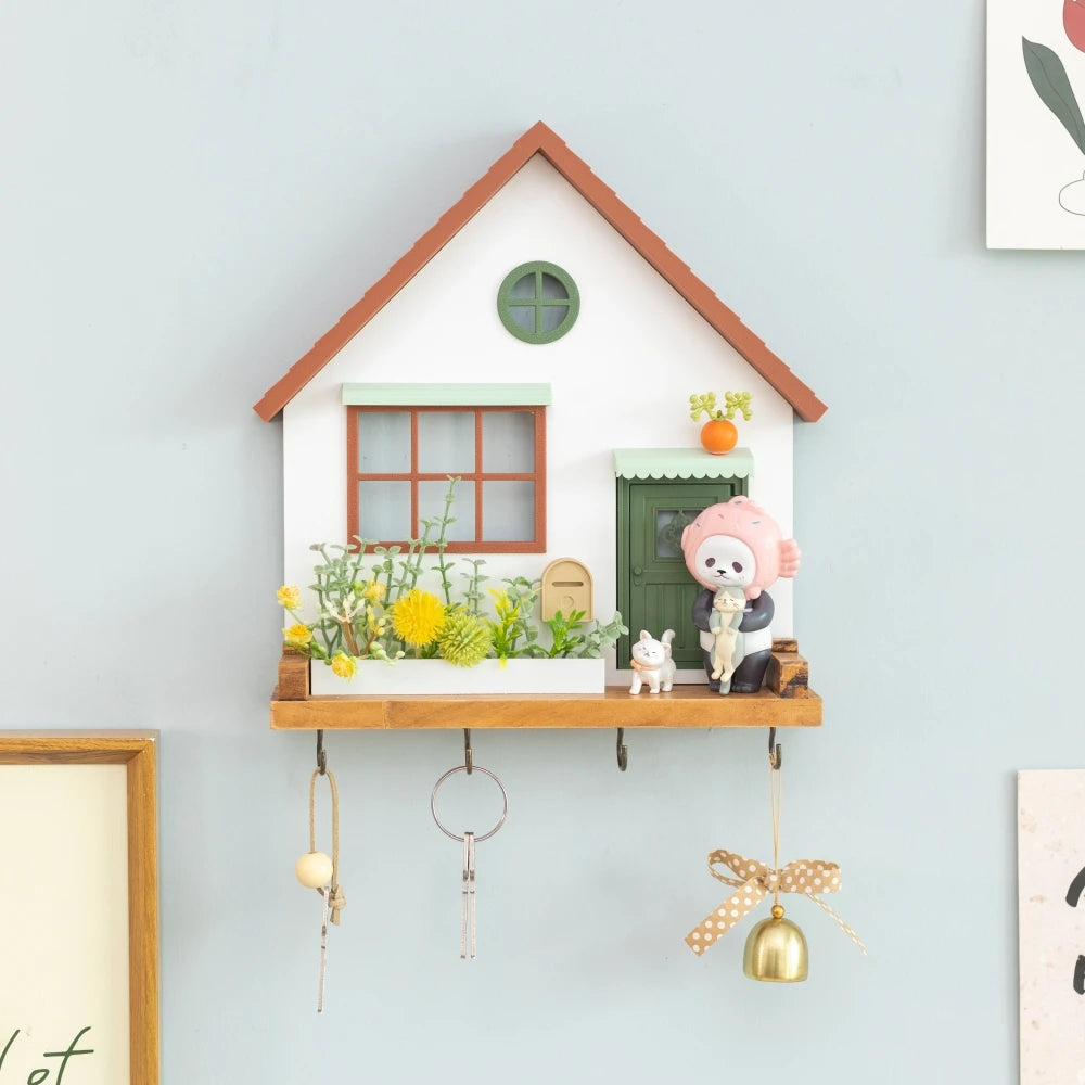 Fairytale Town Wooden Wall Hook Rack for Keys