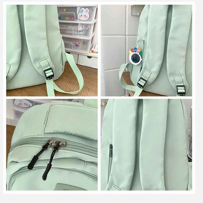 New Female Fashion Men High Capacity Waterproof College Backpack Trendy Women Laptop School Bags Cute Girl Travel Book Bag Cool