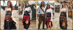 Women's Renaissance Pirate Costume Set with Skirt and Corset