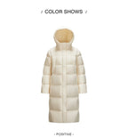 Semir Women's Long Hooded Down Jacket - 90% Duck Down
