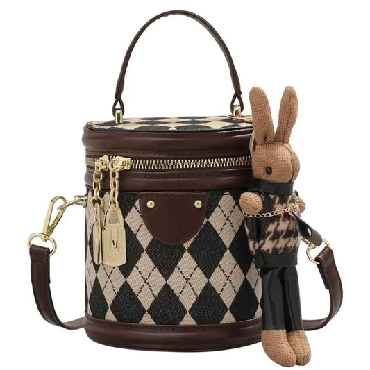 Women's Bag for Women Fashion Luxury Designer Zipper Small Handbags For Women Leather Bucket Shoulder Bag 2023 New Trend Pendant