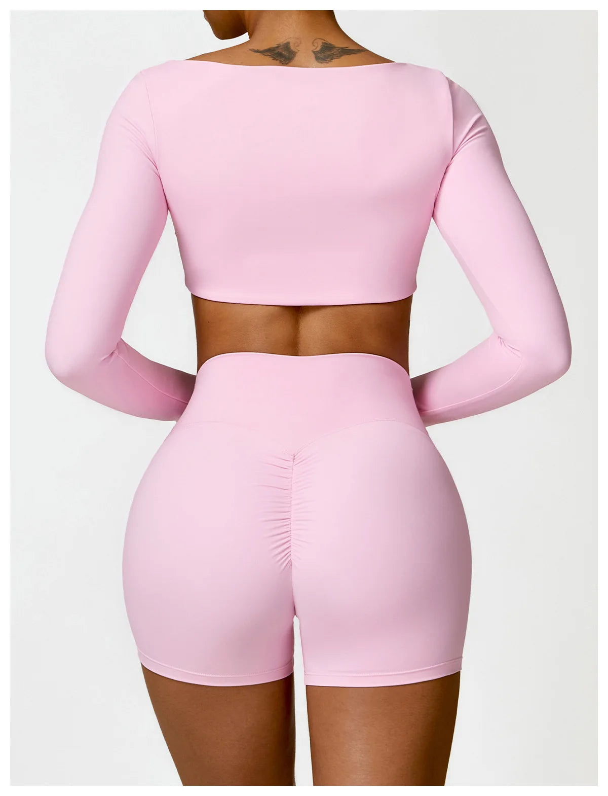 2PCS Yoga Suit Sports Set Women Quick-Drying Gym Set Women Tracksuit Running Workout Long Sleeve Sports Shirt Yoga Clothing SS69