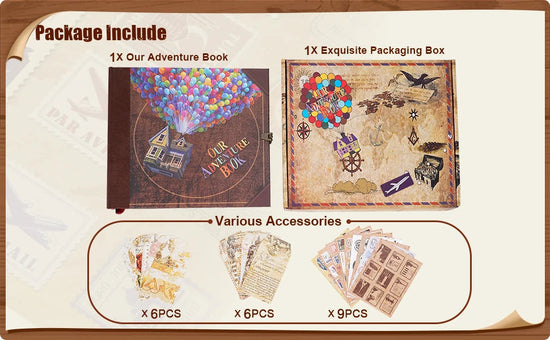 Our Adventure Book 146 Page DIY Handmade Photo Album Scrapbook Retro Kraft Album Anniversary Wedding Memory Mother's Day Gift SS69