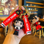 Michael Jackson Figure Keychain Classic Music Idol Pendant Mini Doll Keyring Fans Collectible Key Chain Gift