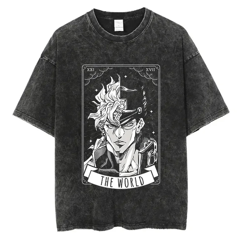 Jojo Bizarre Adventure High Quality Cotton Tshirt Harajuku Streetwear Japanese Men Top Comic Y2k Anime Man Clothing SS69 14.69 xuehua-93626 / XXL