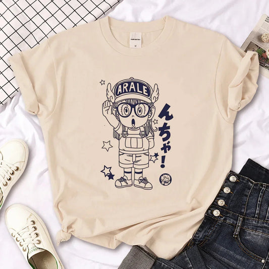 Arale T-shirt female designer Japanese women's casual loose fitting T-shirt girl designer Harajuku clothing SS69 11.69 11679kaqise / XXL