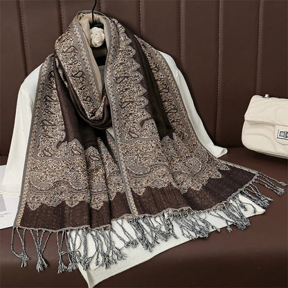 Luxury Brand Autumn Cashmere Pashmina Shawl Lady Wrap Warm Winter Scarves Design Print Female Foulard Cotton Stoles Scarf 2023 SS69 13.69 T102-15