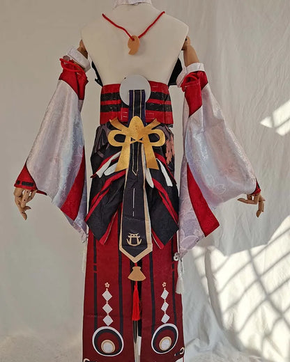Genshin Impact Yae Miko Cosplay Costume Set with Wig Ears and Tail