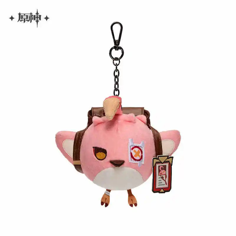 Genuine Mihoyo Genshin Impact Cosplay Diy Accessories Cacucu Pink Plush Sound Pendant Ifa Keychain Mini Storage Bag Toys Gifts