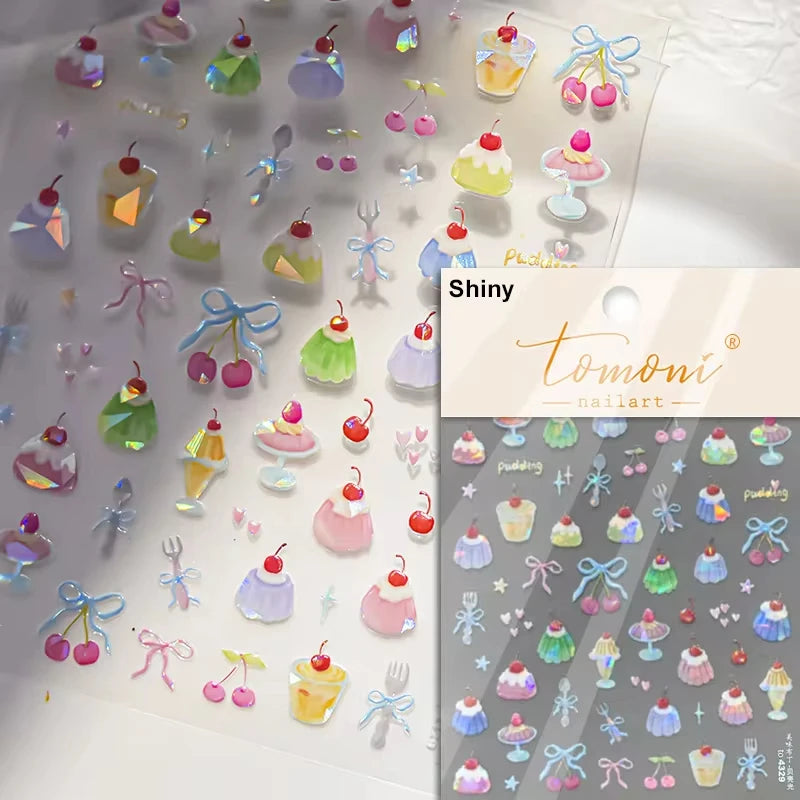 Cute Jelly Pink Cat Paw Print Nail Sticker Kawaii Pink Black Cat Claw 5D Embossed Self-Adhesive Nail Art Sticker Nail Art Decal SS69 7.69 TO4329