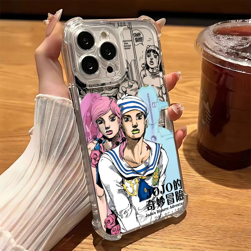 Black Anime JoJo's Bizarre Adventure Phone Case For Samsung A56 A26 A33 A54 A52 A51 A13 A73 A55 A53 A36 A35 A34 A32 A25 A24 A23