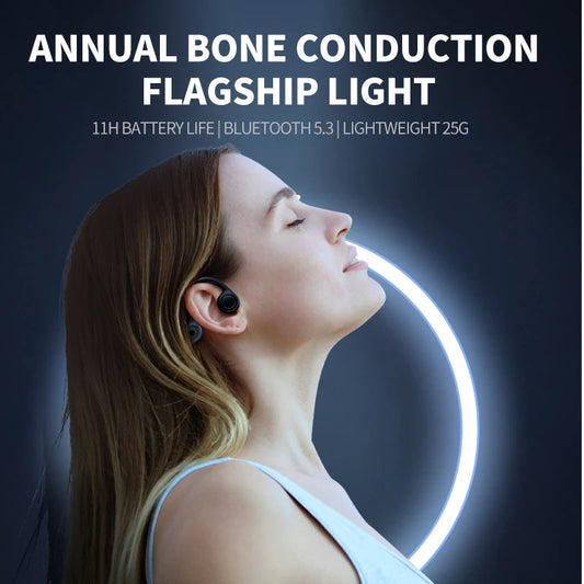 Xiaomi Mijia Bone Conduction Earphones Bluetooth 5.3 Sports Wireless Headphones Ear Hook Waterproof Headset for Running Driving SS69