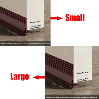 1M TPE Door Bottom Gap Sealing Strip Self-adhesive 3-layer Windproof Anti-Cold Noise Reduction Wearproof Window Weather Strip