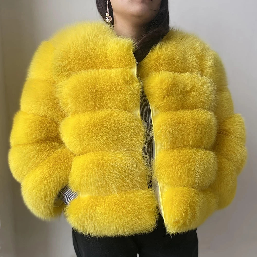Winter Women's Cold Coat Top Fox Jackets For Women clothing Natural Real fox Fur Jacket Coats For Women Fur Jacket In Promotion