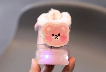casual shoes Disney spring fall LED Toddler shoes children cartoon casual shoe Minnie soft-soled girls light up sneakers baby