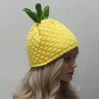 Crochet Strawberry Knit Hat - Warm Winter Beanie for Adults