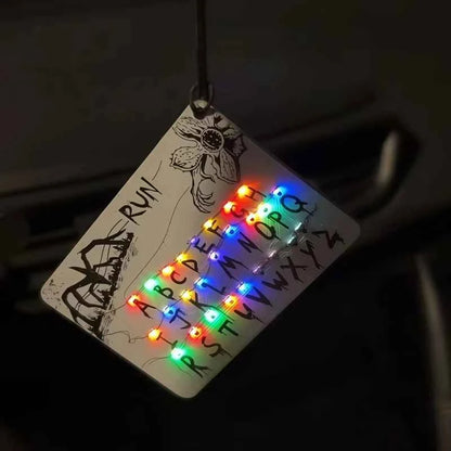 In Stock Strange Things Movie Merchandise Card Light Pendant 26 Letter Light Bag Car Charm Anime Merchandise Festival Gifts