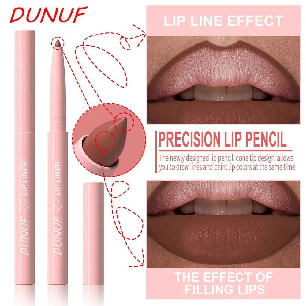 Lip Liner Lipstick Set, Waterproof Matte Durable  Non-sticky Non-transfer, Deep Red, Dusty Rose, Nude, Y2K Makeup Christmas
