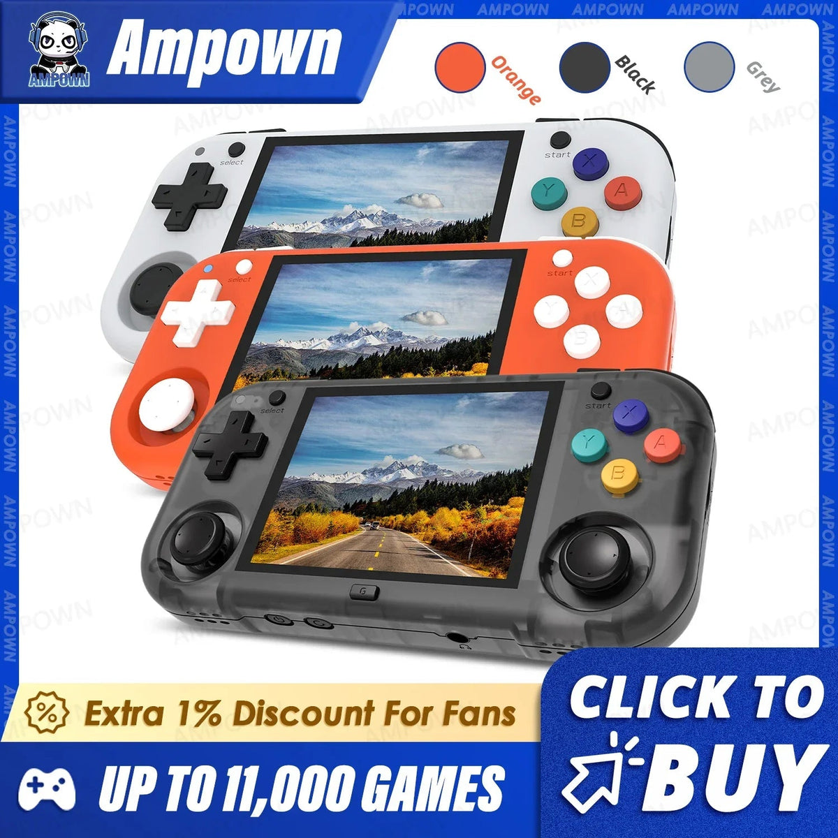 Ampown XU MINI M Handheld Game Console 2.8'' Screen Linux OS MINIM Retro Simulator Video Player Portable Console Children Gifts SS69