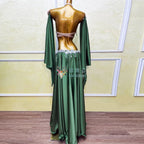 Belly Dance Outfit Suit Women's Customized Senior AB Stones Bra+sexy Split Long Skirt 2pcs Oriental Dance Performance Costumes
