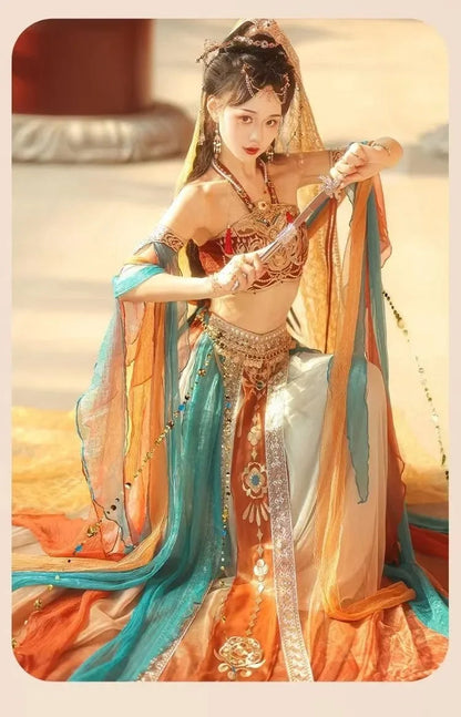 Dunhuang Feitian Western Princess Clothes Hanfu Exotic Photography Photo Chinese Style Dance Costume Hanfu Women China Clothing SS69