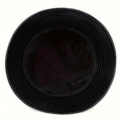 winter Fashion bucket hat Artificial leather windproof warm bucket hats men women wild tide cap Panama fisherman caps gorras